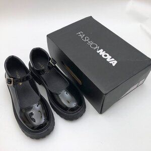 Fashion Nova Kayce Women's Platform Loafers Black Tippy Size 8 New in Box